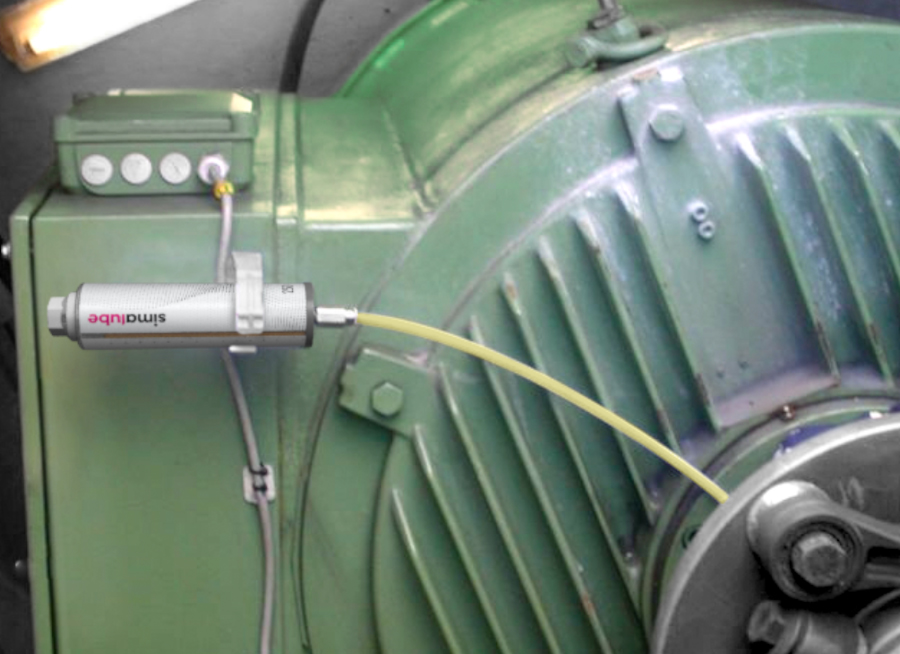 Le générateur d'une centrale éolienne est lubrifié automatiquement à l'aide d'un graisseur automatique simalube 250 ml.